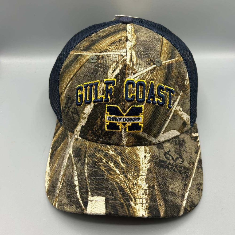 Michigan Wolverines Gulf Coast Trucker Hat Men Realtree The Game Snap Back New